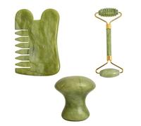 BELLIFFY 1 Jeu Massage Au Jade Outil De Massage Du Visage Rouleau Oculaire Masseur Pour Les Yeux Guasha Grattage Appareils De Massage Masseur De Corps Soin Du Visage Jade Phénix Vert