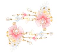 BELLIFFY 1 Paire Accessoires Cheveux Chinois Pinces Fleurs Pompons Barrettes Hanfu Femmes