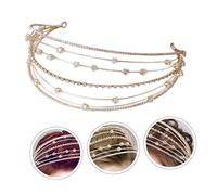 BELLIFFY 1 Pc Bandeau hair charms accessoires de cheveux de demoiselle d'honneur couronnes de diamants bandes de cheveux de mariée accessoires pour cheveux coiffe de mariée alliage Golden