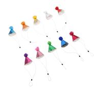 BELLIFFY 10 Pièces Chapeaux Anniversaire pour Chiens et Accessoires Réglables avec Pompons Pailletés Confortables et Faciles à Porter Parfaits pour Animaux et Célébrations