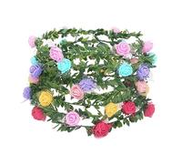 BELLIFFY 10 Pièces coiffe de couronne bague fleur Couronne hawaïenne colliers hawaïens bandeau fleur rose Hawaii fleur en plastique robe de soiree pendentif guirlande bandeau couronne