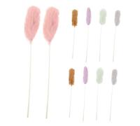 BELLIFFY 10 Pièces Kitten Teasing Wand Fluffy Rabbit Material Cat Wand Toy for Indoor Play Stimulating Physical Activity and for Growing Cats