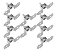 BELLIFFY 10 Pièces Serre-câble Robuste Support De Plafond à Deux Trous Crochet Pour Plafonnier Cintres Robustes Pour Tableaux Plaque D'ancrage De Câble En Fer Serre-câble à Bord Plat Silver