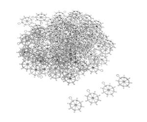 BELLIFFY 100 Pendentifs Vintage Ancre et Gouvernail en Alliage Métal Antique Double Face 29X25 MM pour Création Bijoux DIY Colliers Bracelets Accessoires Nautiques