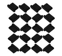 BELLIFFY 100 pièces USB C Bouchons de Protection en Silicone Anti-poussière pour Port USB C 100pcs Type-C Cache Port de Charge Noir