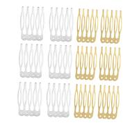 BELLIFFY 100pièces Pinces à Perruque Métal Peignes à Cinq Dents Lot De Accessoires Pour Cheveux Et Perruques