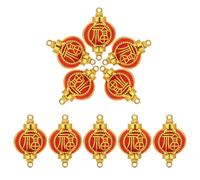 BELLIFFY 10pcs Mini Lanterne Décorative Caractère Fu 2026 Année du Cheval Décoration de Printemps Chinoise