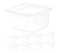 BELLIFFY 10pièces Boîte Transparente pour Reptiles Récipient Alimentation Et Observation pour Petits Animaux Habitat Ventilé pour Gecko Araignée Et Insectes