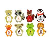 BELLIFFY 12 Feuilles jalon t-shirts autocollants de croissance de bébé ventre de bébé accessoires photo d'étape mensuelle de bébé Nouveau née nouveau né stickers bébé mensuel autocollants