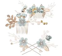 BELLIFFY 12 Pcs Mariée Peigne Strass Côté Peigne Clip Mariée Coiffes Pour Le Mariage De Bal Casque Mariée Coiffes Pour Le Mariage Voile Courbe Cheveux Peigne De Mariage Casque Cheveux