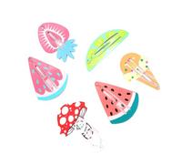 BELLIFFY 12 Pièces Pinces Cheveux Fille Cartoon Assortiment Fruits Mignons Épingles à Cheveux Accessoires Coiffure Pour Garçon Fille Cadeau Anniversaire Glaces Fraises Pastèque Champignon