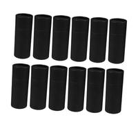 BELLIFFY 12 pièces Tube Papier Cylindrique Emballage Bouteille Huile Essentielle Noir Boîte Ronde Vide Multi-usage pour Thé Bijoux Cadeaux DIY Personnalisable