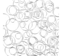 BELLIFFY 120 Pièces Anneaux de Jonction Ouverts Cuivre Plaqué Argent Connecteurs Robustes pour Bracelets Colliers Boucles Oreilles Porte-clés DIY Création Bijoux Variées
