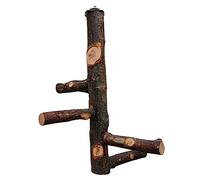 BELLIFFY 1ensemble Perchoir pour Oiseaux avec Support Suspendu Jouet De Formation pour Perroquets Et Oiseaux De Compagnie Design Rotatif Et Multifonctionnel Facile à Installer Nettoyer