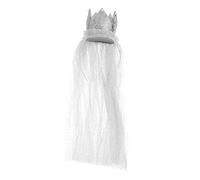 BELLIFFY 1pièce Couronne Garçon Fille Tiare Déco Cérémonie Anniversaire Accessoire Fille Tête Couronnée Élégante Dentelle Grise Pour Fête Ou Photo
