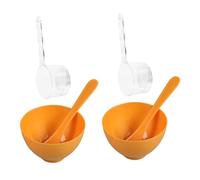 BELLIFFY 2 ensembles Set Bols de Mélange pour Masque Facial DIY avec Spatule Épaisse et Tasse à Mesurer Outils de Soins Visage pour Préparation Maison et Salons de Beauté