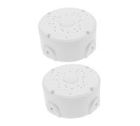 BELLIFFY 2 Pièces Boîtier Étanche pour Caméra de Surveillance Support Extérieur avec Gestion des Câbles Montage Polyvalent pour Caméra Dome Protection Robuste Intempéries Lot de Bases