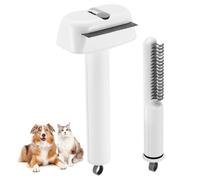 BELLIFFY 2 pièces Brosse pour Animaux Multifonction Peigne Démêloir et Brosse Anti-poils Morts pour Chiens et Chats Petits et Moyens Poils Détachables Manche Ergonomique