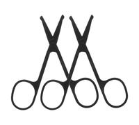 BELLIFFY 2 Pièces Ciseaux de Toilettage Petit Format Acier Inoxydable à Pointe Arrondie Sécurisée pour Coupe Poils Nez et Oreilles Unisexes Lot