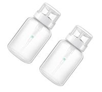 BELLIFFY 2 pièces Flacon Distributeur Verrouillable pour Dissolvant Vernis Ongles Lot de Bouteilles Plastiques Pompe Pressable Flacons Pompe Siphonner pour Liquide de Nettoyage