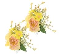 BELLIFFY 2 Pièces Hawaiian Flower Hair Clips Artificial Hibiscus Plumeria Bridal Hair Comb Lightweight Tropical Floral Hairpin For Women Updos Beach Wedding