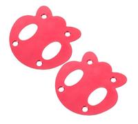 BELLIFFY 2 Pièces Joint de Protection pour Plateau de Longboard, Entretoise Anti-affaissement de Pont en Alliage D'aluminium, Forme Panda, Rouge, pour Skateboard et Longboard, Street