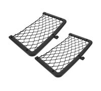 BELLIFFY 2 pièces Lot de Filets de Rangement pour Voiture et Camping-Car Organisateur de Coffre Élastique Maille Abs et Nylon Filet de Chargement Multifonction pour Portes Sièges et