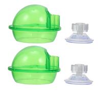 BELLIFFY 2 pièces Mangeoire Reptile avec Ventouse Lot de Bols Alimentation Sécurisé pour Gecko et Lézard Accessoires Aquarium Reptiles avec Surface Plane