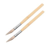 BELLIFFY 2 Pièces Outil de Polissage Bijoux avec Manche Ergonomique Bois Burnisher Agate pour Polissage Or Argent et Pierres Outil Professionnel Multifonction pour Entretien et Finition