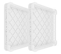 BELLIFFY 2 Pièces Panier de Congélation Blanc en Plastique Robuste et Empilable pour Fruits de Mer et Viande, pour Restaurants et Opérations de Transformation des Fruits de Mer