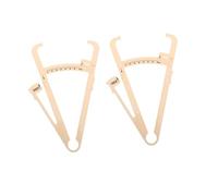 BELLIFFY 2 pièces Pince à Plis Cutanés Beige Mesure Précise de Graisse Corporelle Testeur Portable Léger pour Hommes et Femmes Résistant Rupture Guide Utilisation Simple