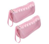 BELLIFFY 2 Pièces Pochette de Rangement Étanche pour Chaussures de Ballet Filles Poche à Chaussures Respirante et Portable avec Fermeture Éclair Lot de Roses pour Pointe et Danse