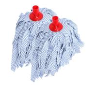 BELLIFFY 2 pièces Tête de Mop de Remplacement Absorbante Non-tissé Recharge Serpillère pour Balai à Clip Nettoyage Rapide pour Carrelage Couleur Aléatoire