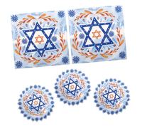 BELLIFFY 20 Pièces Serviettes De Boissons De Vaisselle De Hanukkah Serviettes En Papier Jetables Design Pour Les Cocktails De Célébrations Juives
