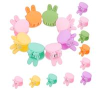 BELLIFFY 20pièces Clips à Cheveux Miniature Pour Accessoires De Cheveux Forme De Lapin Coloris Bonbon Pour Filles