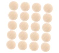 BELLIFFY 24 Pièces de Petites Perles en Bois Kaki Légères pour Loisirs Créatifs Diy, Boules Demi-sphères en Bois Naturel Pouvant être Personnalisées par Graffiti