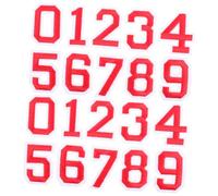 BELLIFFY 2ensembles Autocollants Numéro Autoadhésifs Pour Maillot De Football Stickers Chiffres Rouge Décoration T-shirt Sport Et Casque