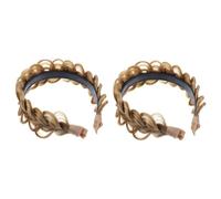 BELLIFFY 2pièces Bandeau Perruque Tressé Avec Dents Antidérapantes Bandeaux Femmes Ajustables Et Confortables Accessoires Cheveux Pour Adolescentes Style Naturel Et Lot