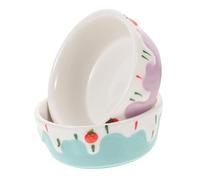 BELLIFFY 2pièces Bol Alimentaire Céramique pour Hamsters Et Petits Animaux De Antidérapant Conception Sturdy Prévention De Renversement Et Éclaboussures pour Hamsters Cobayes Lapins Et