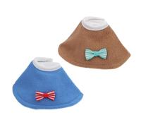 BELLIFFY 2pièces Collier Protecteur pour Perroquet Collier Élisabeth Anti-picage pour Oiseaux s Bleu Et Marron