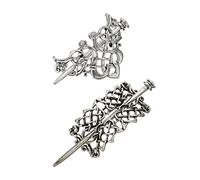BELLIFFY 2pièces Épingles à Cheveux Nouées Avec Nœuds Celtiques Et Runes Vikings Barrettes à Cheveux Coulissantes De Clips Pour Filles Et Femmes