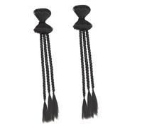 BELLIFFY 2pièces Extensions De Queue De Cheval Tressées Avec Noeud Postiche Tressé Synthétique Pour Femmes Naturel