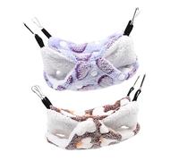 BELLIFFY 2pièces Hammocks Suspendus Confortables pour Hamsters Nids Douillets pour Petits Animaux Jouets Couleurs