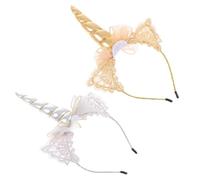 BELLIFFY 2pièces Licorne Accessoire De Cheveux Chic Pour Fête Et Cosplay De Diadèmes