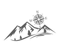 BELLIFFY 2pièces Stickers De Montagne pour Véhicules Autocollants De Style pour Carrosserie Décalcomanies Faciles à Installer Et Retirer Design Élégant Et Attrayant