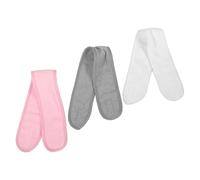 BELLIFFY 3 pièces Bandeau Facial Double avec Fermeture Ajustable pour Soins Peau Éponge Douce Protection Cheveux pour Sport Yoga et Post-partum Lot de Blanc Rose Gris