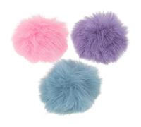 BELLIFFY 3 Pièces Bonnettes Anti-vent en Peluche pour Micro-cravate 0,5-1,2cm, Clip-on Pare-vent Microphone, de Bruit Vent pour Activités Extérieures et Animation, Couleurs Violet