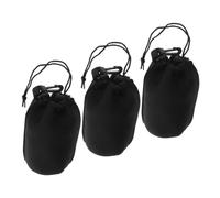 BELLIFFY 3 pièces Sacoche Objectif Appareil Photo Résistante Étanche Pochette Rangement Néoprène Protection Portable pour Objectifs DSLR