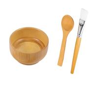 BELLIFFY 3 pièces Set de Outils Beauté Masque Visage Écologique Mélangeur Compact avec Spatule et Pinceau pour DIY Soins Cosmétiques