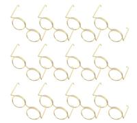 BELLIFFY 30 Pièces Mini Metal Wire Doll Glasses Round Frame No Lens Eyewear for Small Toys Dollhouse Craft Accessories and DIY Play Props